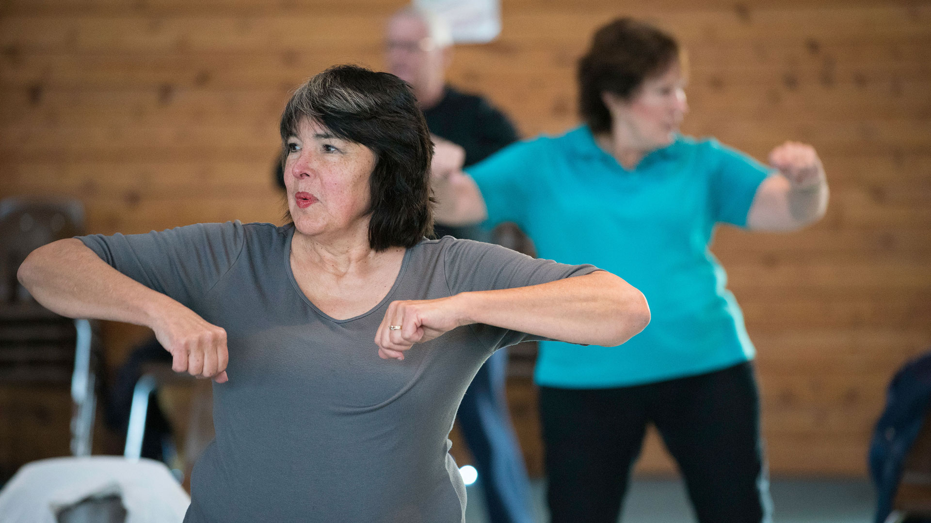Photo of a woman exercising.
