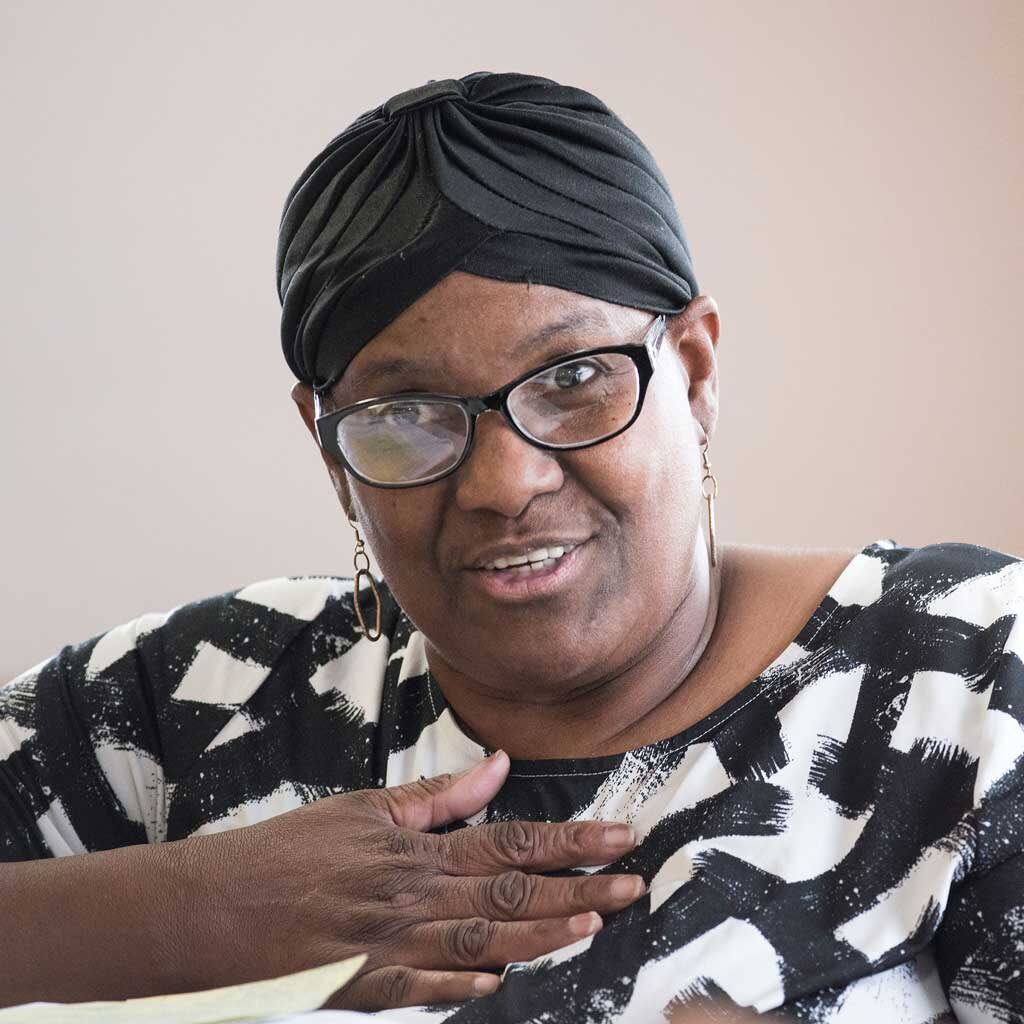 African-American woman expressing herself in a Juniper class