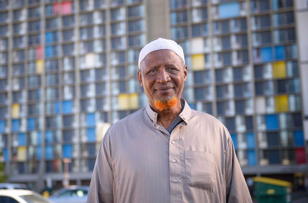 Man in Cedar Riverside neighborhood