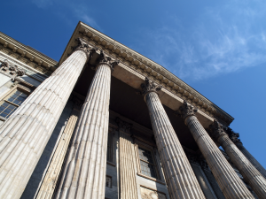 Photo of the exterior of a bank.